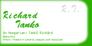 richard tanko business card