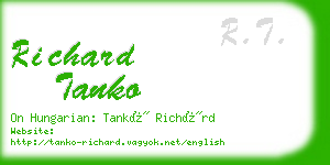 richard tanko business card